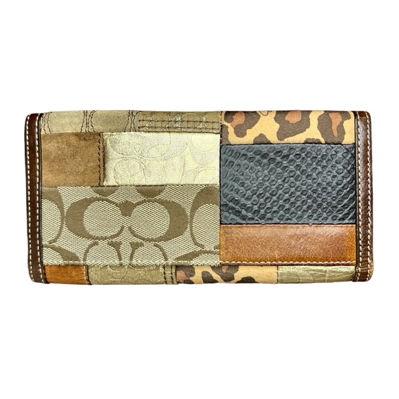 Coach Patchwork Long Wallet, Animal Prints, Leather, Suede - Picture 4 of 9